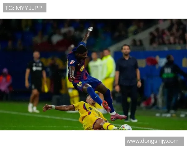 巴萨在国王杯中以4-0大胜里昂赛场爆冷瞬间引发全场欢呼